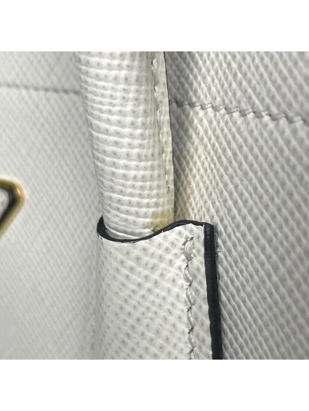 Prada Handbag Double Saffiano Leather White